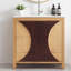 Meuble-lavabo de salle de bain moderne Mid-Century avec lavabo