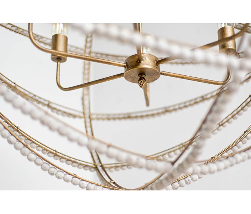 6 - Light Chandelier, White
