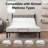 Adjustable Bed Frame With Massage Head & Foot Incline Wireless Remote, Two Types Of USB Ports: Type-A And Type-C, LED Night Light, 4 Height-Adjustable Legs Easy Assembly-1463496563
