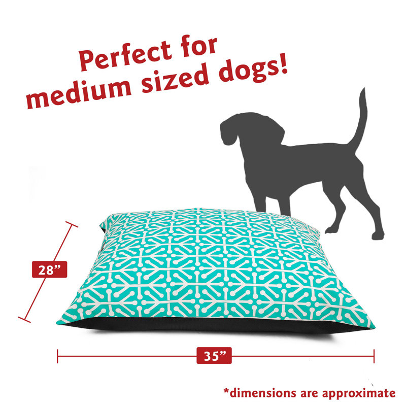 Aruba Super Value PIllow, Moyen (l 35 po x P 28 po x H 7 po), Bleu sarcelle
