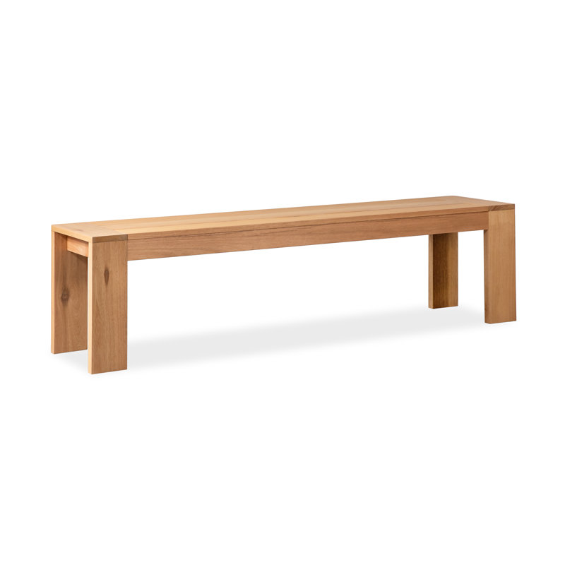 Banc d'extérieur sans dossier en bois d'eucalyptus l 66 po Callen