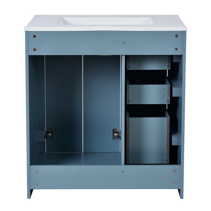 Meuble-lavabo avec lavabo en céramique, Indigo