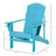 Chaise bleu ciel avec porte-gobelet et protection contre les intempéries pour patio, pelouse, terrasse, jardin, cour arrière, foyer extérieur