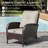 2-Person PE Wicker Outdoor Patio Set With 2 Chairs,2 Ottomans & Beige Cushions-482721526