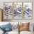 Toile avec cadre flottant or