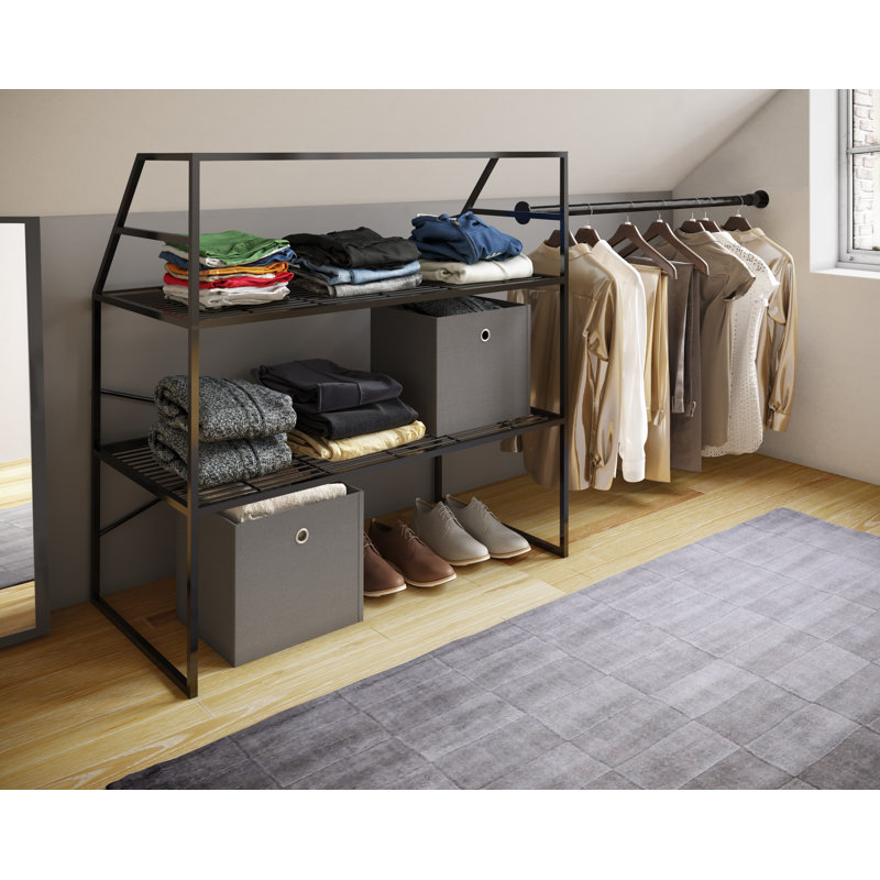 Waldrup 100cm Closet System, Black
