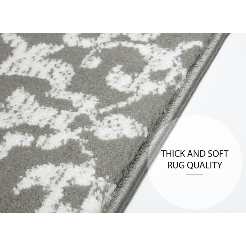 Tapis d'escalier antidérapants gris / blanc 9 x 28 po