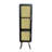 Bot Modern Cane Accent Cabinet with 2 Doors and 3 Shelves, Vertical Wood Storage with Elegant Accents, Mid-Century Contemporary Design-818513725-808315596