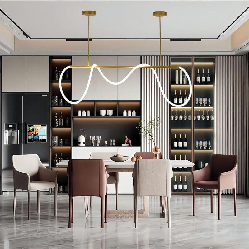 Modern Dimmable Desktop Linear Pendant Light