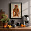 Tiger Stripe Figure Eclectic - Framed Print-921820121-921820122