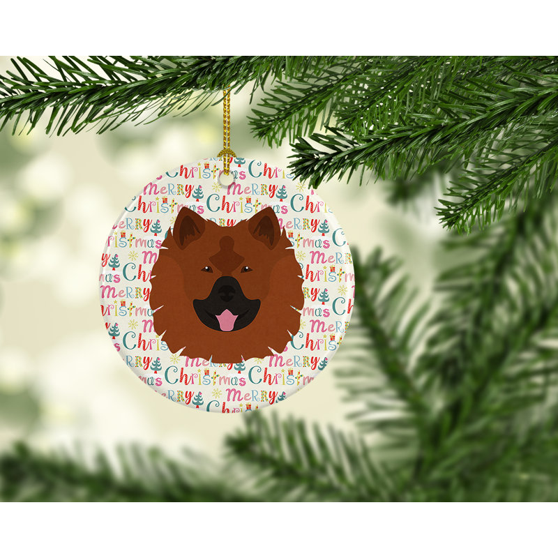 Ornement suspendu Eurasier Merry Christmas