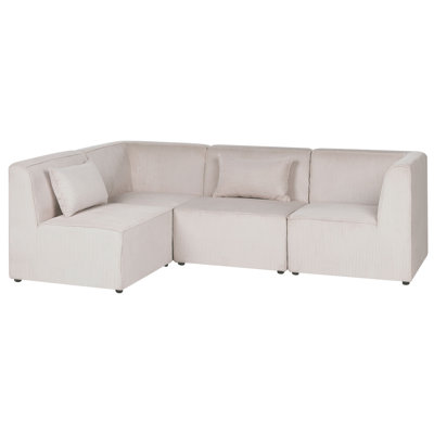 Bertwin 4 Seater Corduroy Corner Sofa