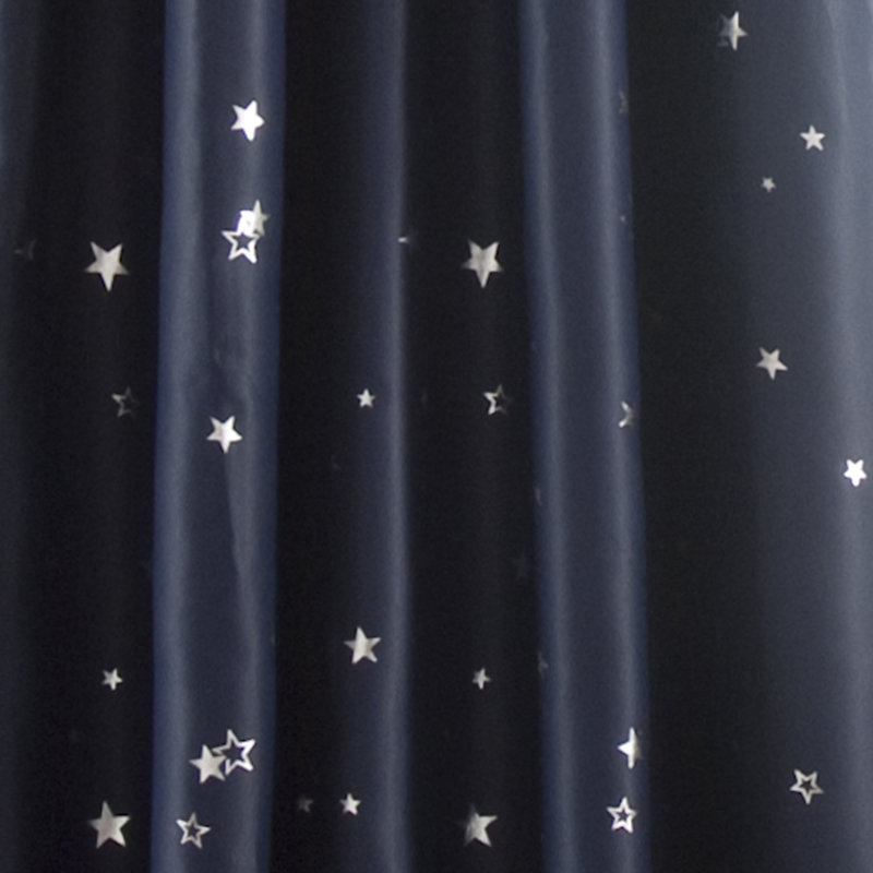 Navy Star Blackout Polyester Window Curtain Panels, 63 x 52 Inch