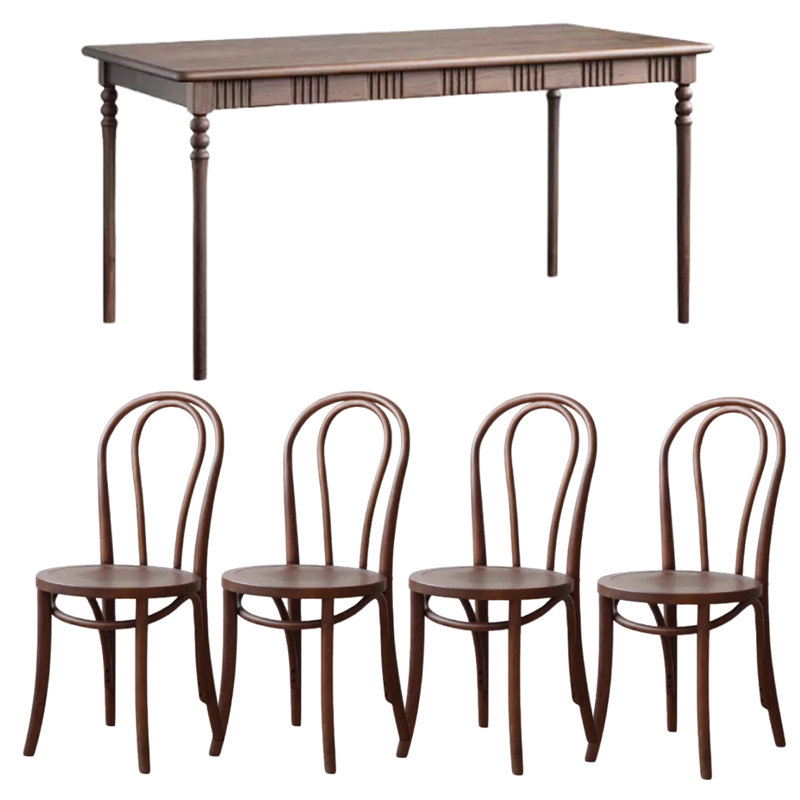 Rectangular 59'' L x 31.49'' W Dining Set, Ensemble repas 5 pièces