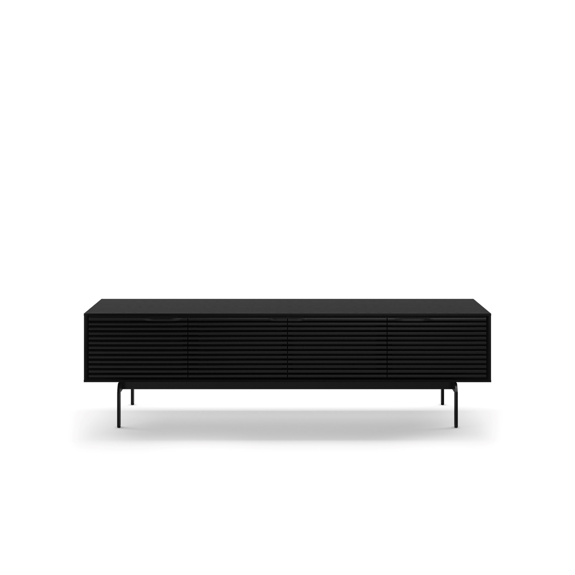 Align 81'' Media Console, 23”H x 81”L x 18”W, Ebonized Ash