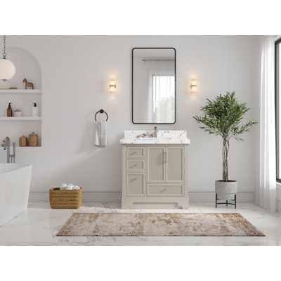 Ensemble de meuble-lavabo simple 36 po avec plateau Alys