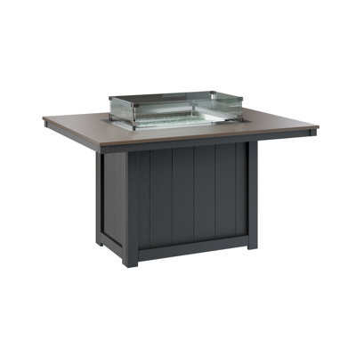 Donoma Rectangular Dining Fire Pit Table