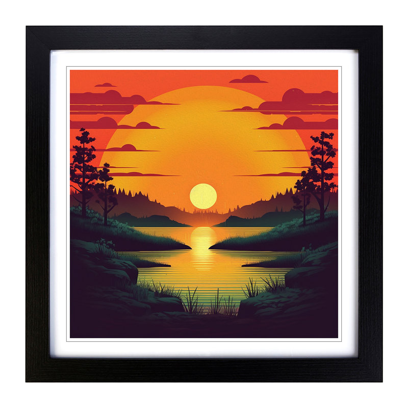Sunrise No.3 - Framed Print, Black