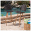 Tabouret de bar en rotin Laryn avec structure en fer et pieds Mid-Century