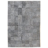 Sheepskin Geometric Area Rug in Gray
