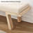 Anneus Beige Linen Upholstered Entryway Bench with Natural Wood Frame-449748054