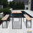4 - Person Fir Solid Wood Patio Dining Set Rectangular Table