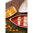  Set of Two Ceramic Serving Platters Boat Design Decorative Serveware for Tabletop Decor Multicolor Glazed Finish