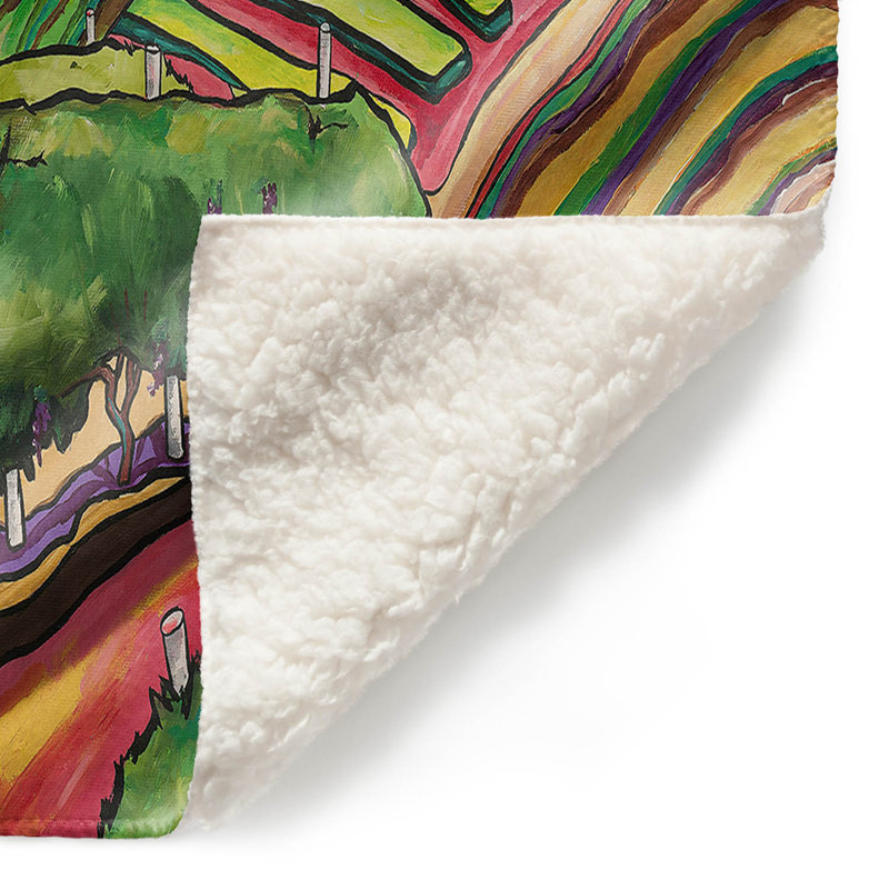 Hand Woven Throw Blanket, 51" W x 60" L
