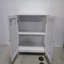 Armoire de rangement, Mid-Century Modern, rangement pour salle de bain, double porte, buffet autoportant, avec boutons argentés