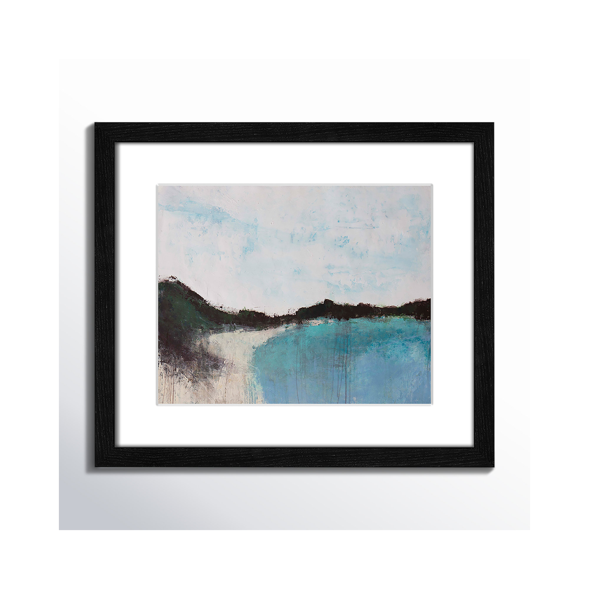 Mountainside Lakeview III by Filippo Ioco - Print, Black Framed, 13" H x 15" W x 0.75" D