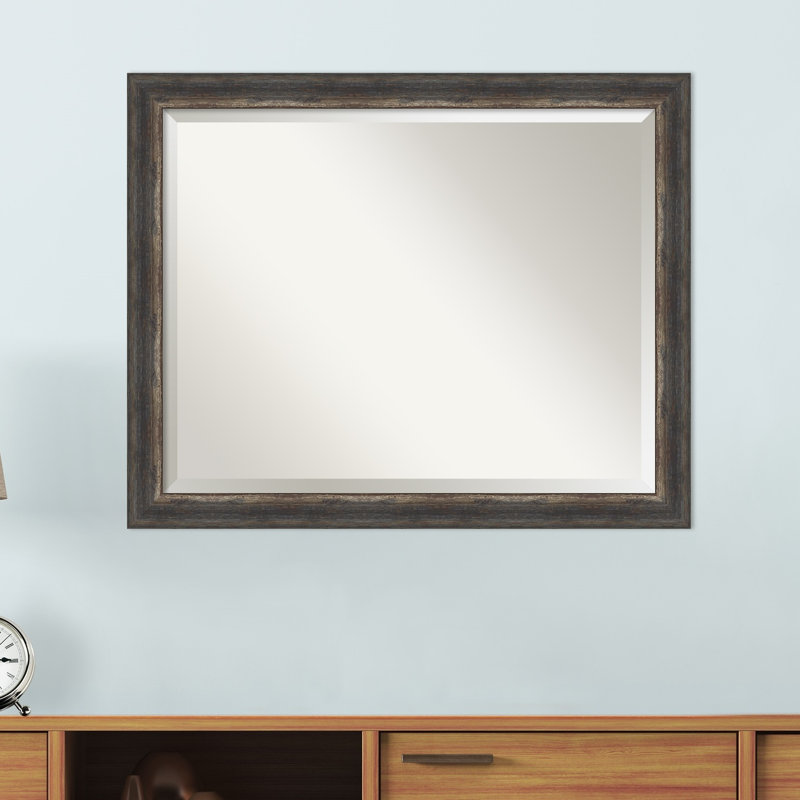 Miroir mural de salle de bain Roulston, Gris anthracite, 25,5 po x 31,5 po
