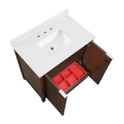 Through Lines 36" Single Bathroom Vanity