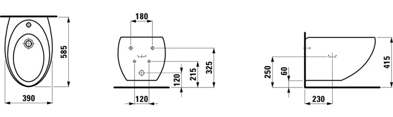 Ilbagnoalessi One Wall Mount Bidet