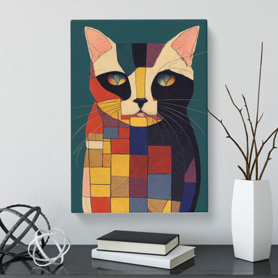 Cat Patchwork - Wrapped Canvas
