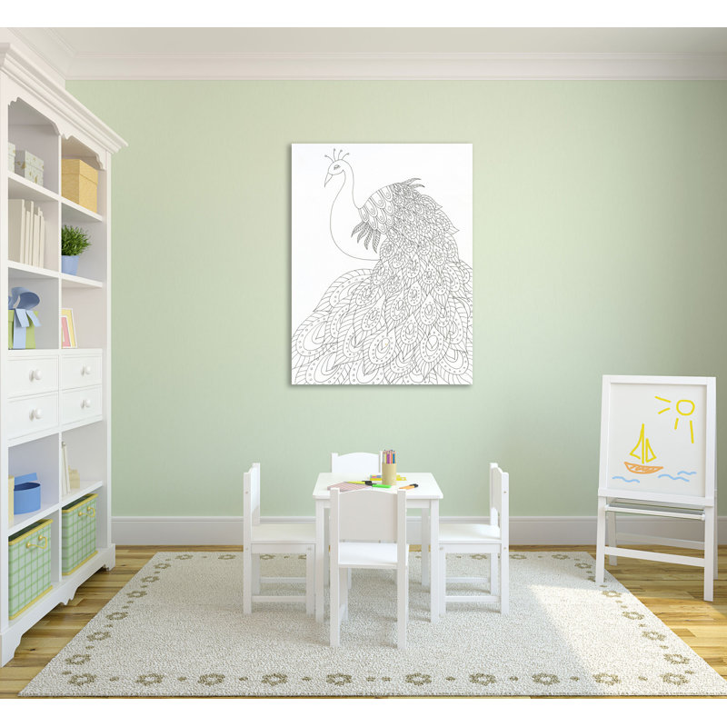 «Peacock Queen» par Pam Varacek - reproduction d'art sur toile tendue, H 42 po x l 28 po x P 1,5 po