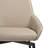 Jimm Swivel Modern Dining Chairs in Faux Leather Upholstery with Black Metal Legs-121468250