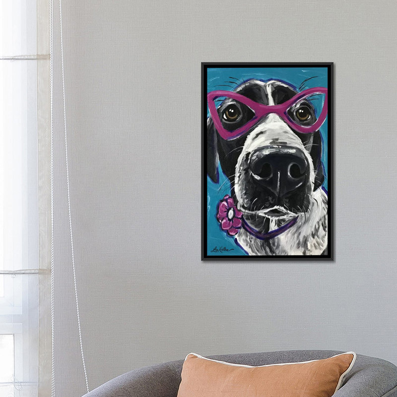 « expressif hound » par hippie hound studios, impression sur toile tendue, H 26 po x l 18 po x P 1,5 po, Pas de tapis