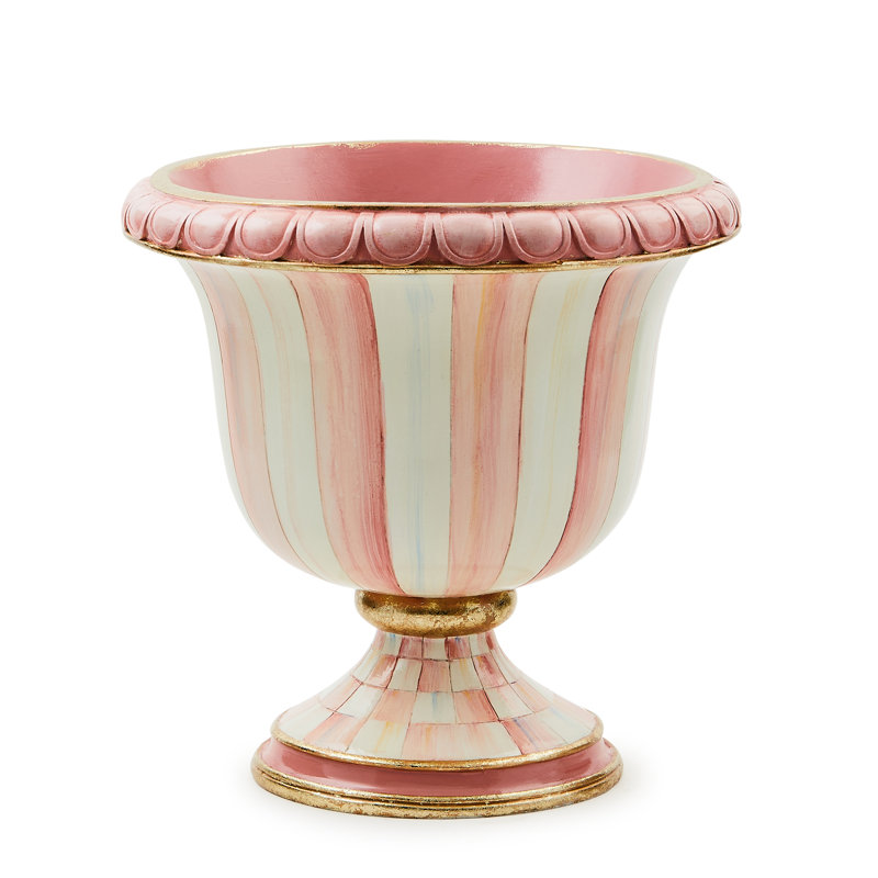Rosy Stripe Tabletop Urn
