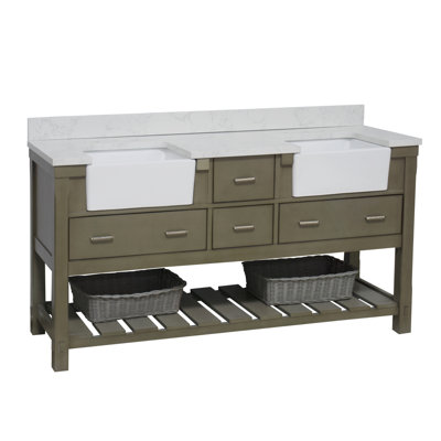 Hitton 72'' Double Bathroom Vanity with Top