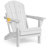 Besteiro Adirondack HDPE Foldable Chair Wood Texture  With Cup Holder-109867484