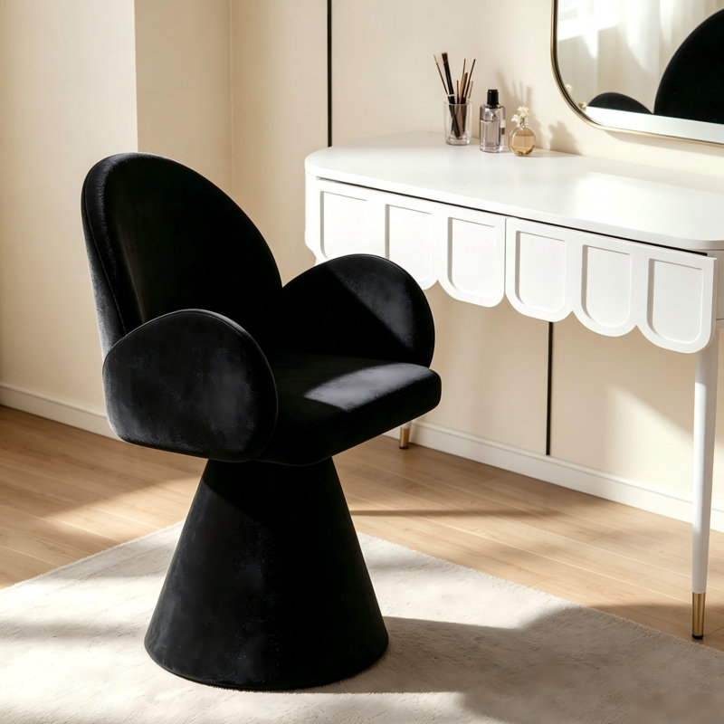 Swivel Accent Chair, Black