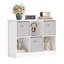 Bibliothèque décorative à 6 cubes l 37 "avec 3 bacs pliables en tissu-130085861