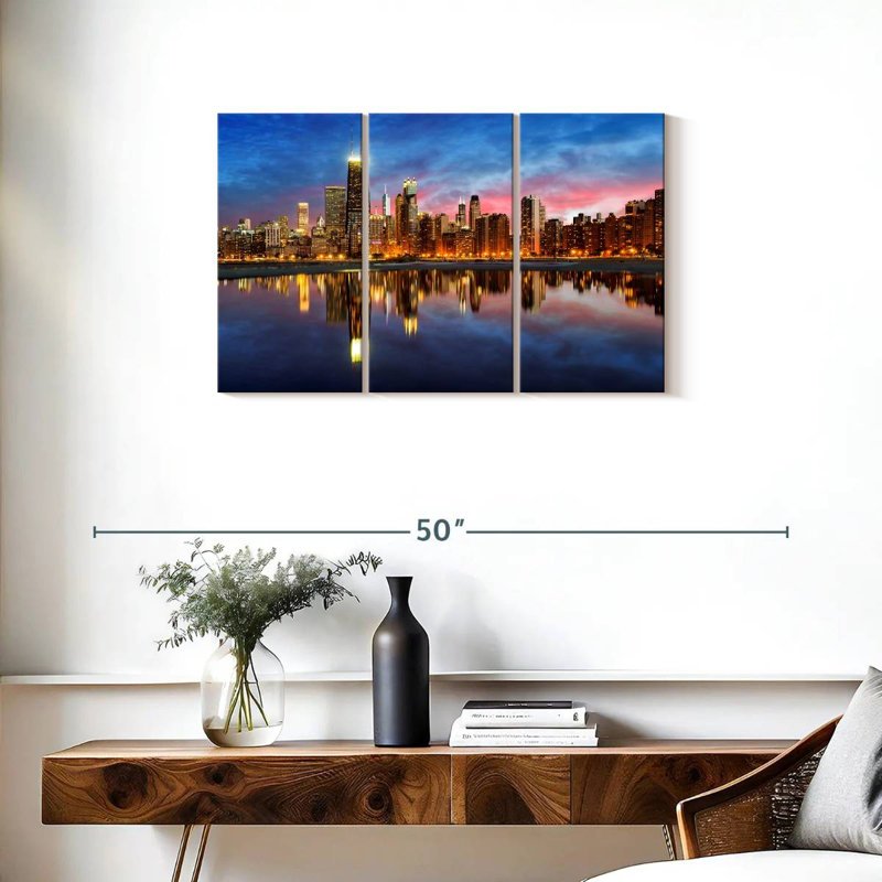 Hannes Chicago Skyline Lights, 20" H x 33" W