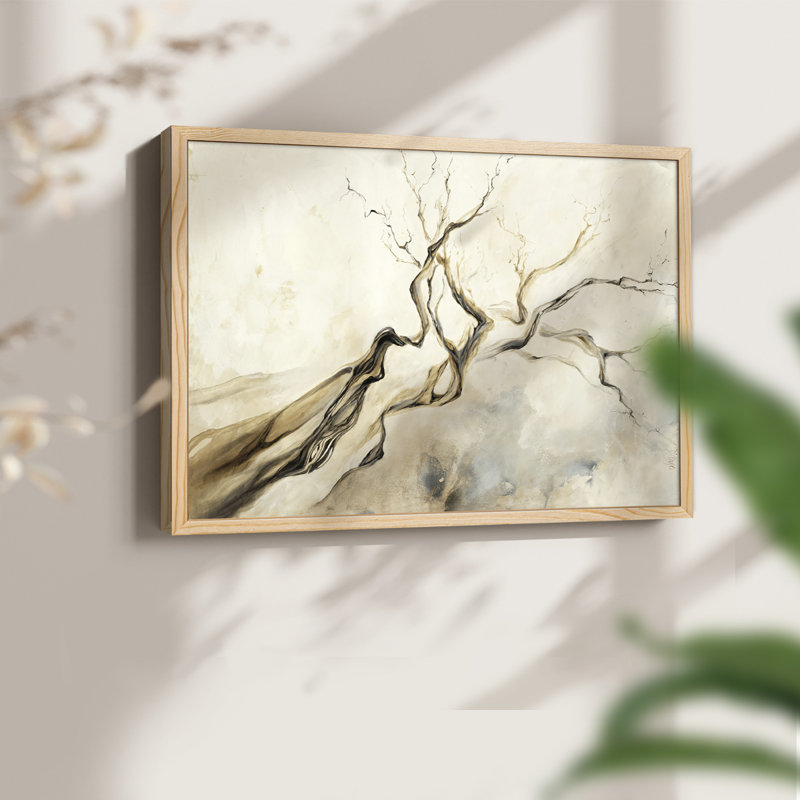 Twisted Branches -Framed Print - Restickable, Natural, 11" H x 14" W