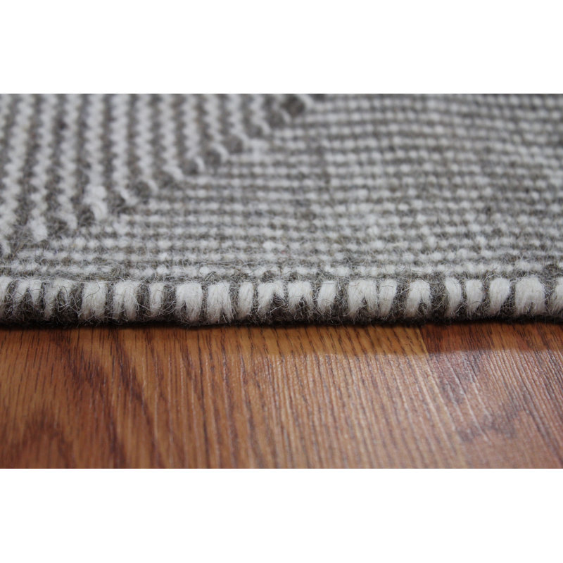 Borja Wool Geometric Indoor Rug, Rectangle 5' x 8'