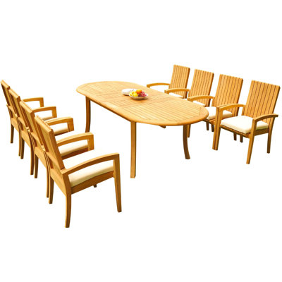 Ensemble repas 7 pièces teck Weir