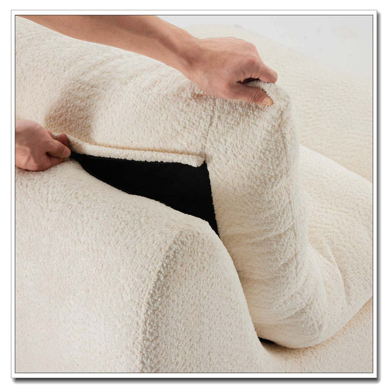 Fauteuil moderne avec assise moelleuse, Beige