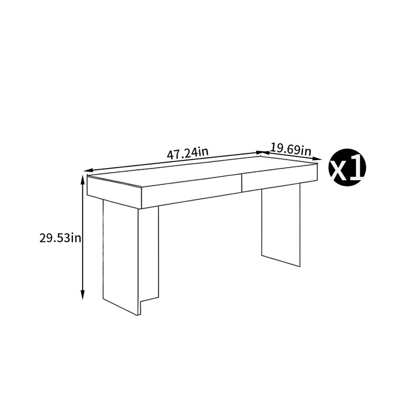 Luthman, H 29,53 po x l 47,24 po x P 19,69 po