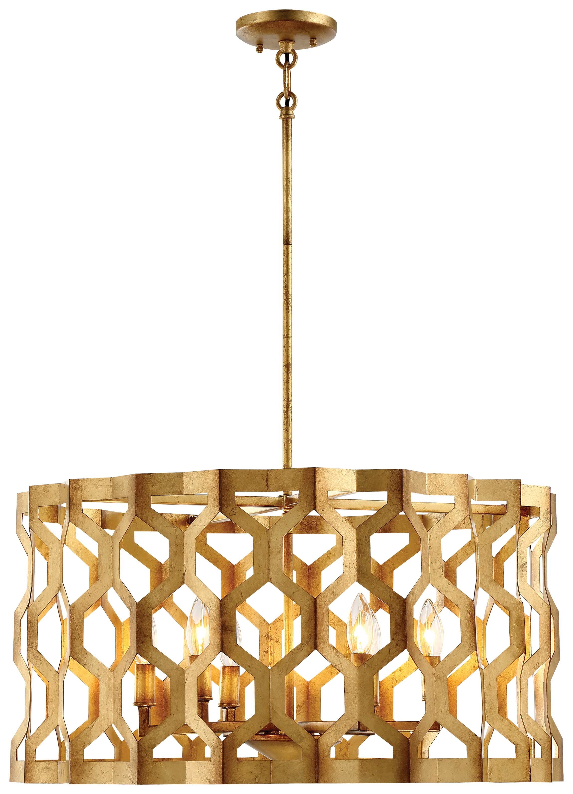 gold drum chandelier