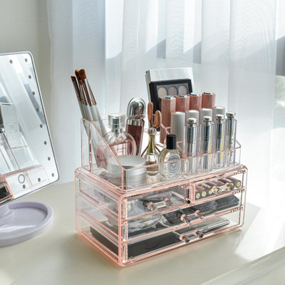 Acrylic Makeup Organizer with 4 Drawers